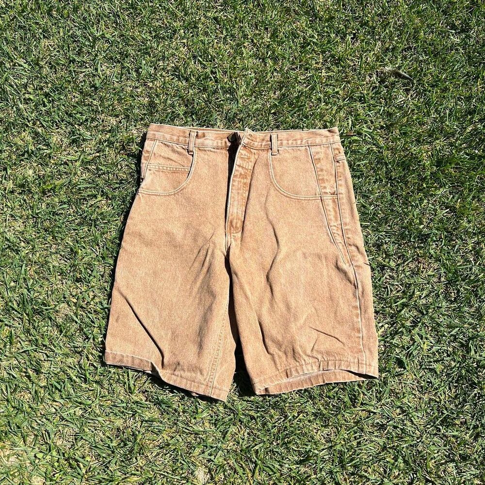 Guess 90s Flat front jean shorts brown mens size 34